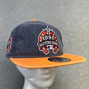 Houston Astros Hat Cap Snapback New Era Golfer‎ Blue Dyed 86 All Star Game Retro
